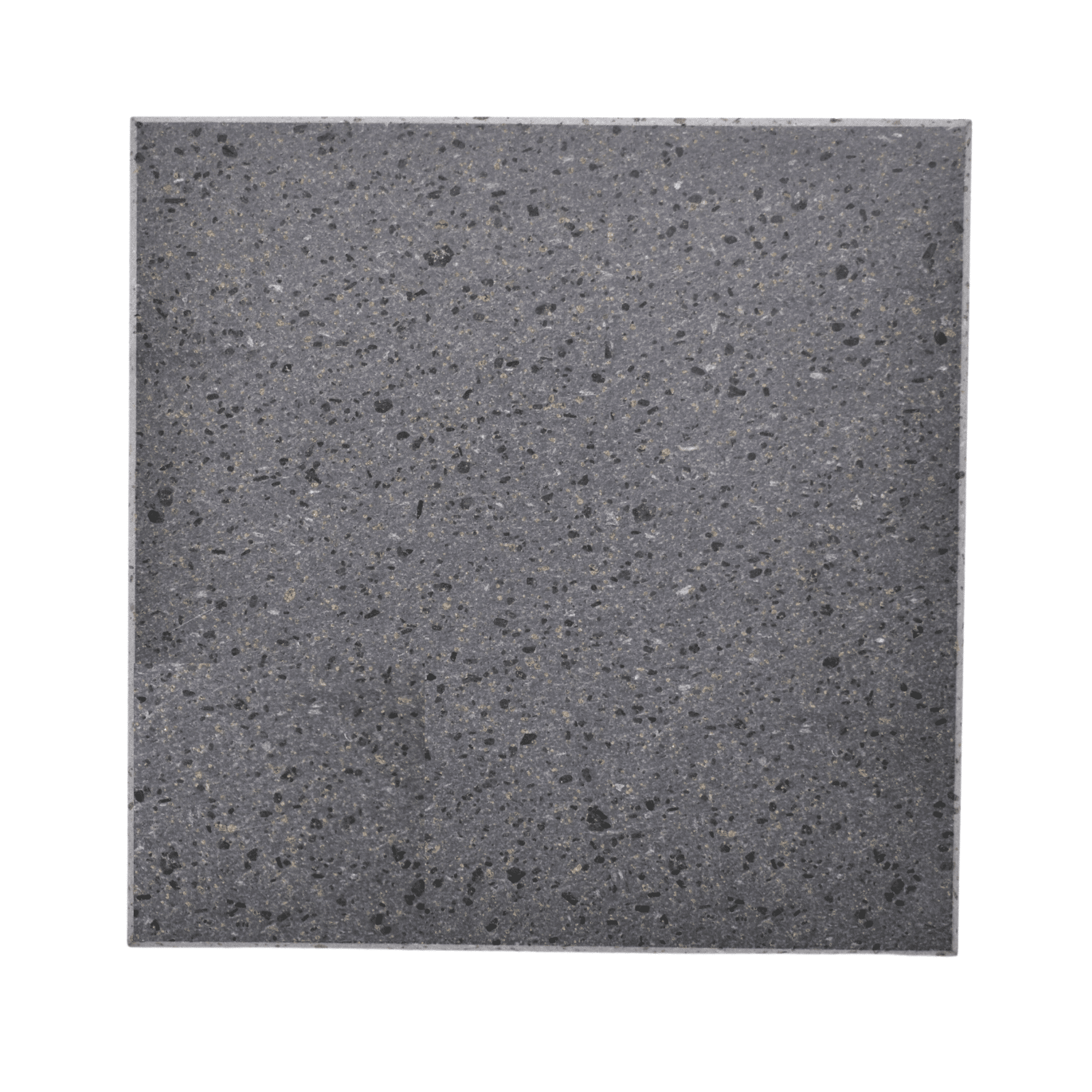 Grauer Raclette-Stein von Steba, quadratisch, mit einer strukturierten Oberfläche und kleinen Einsprenkelungen.