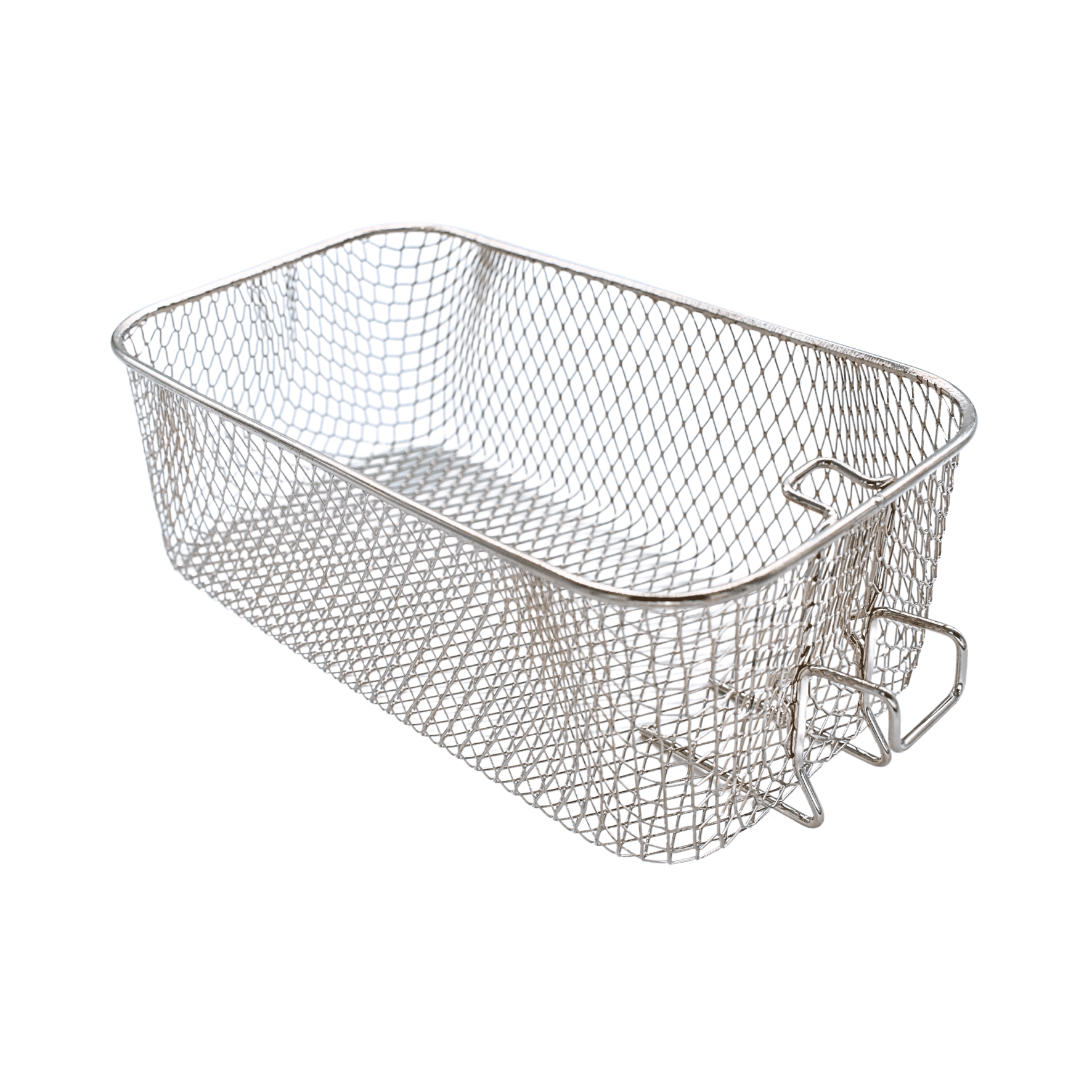 Frittierkorb aus Edelstahl, rechteckig mit feinem Drahtgeflecht, geeignet für die Steba Fritteuse.